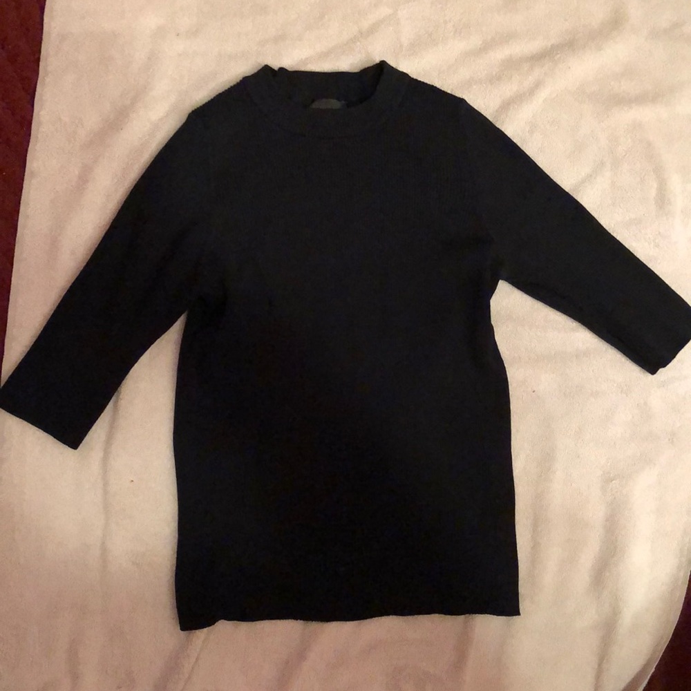 Black turtleneck sweater